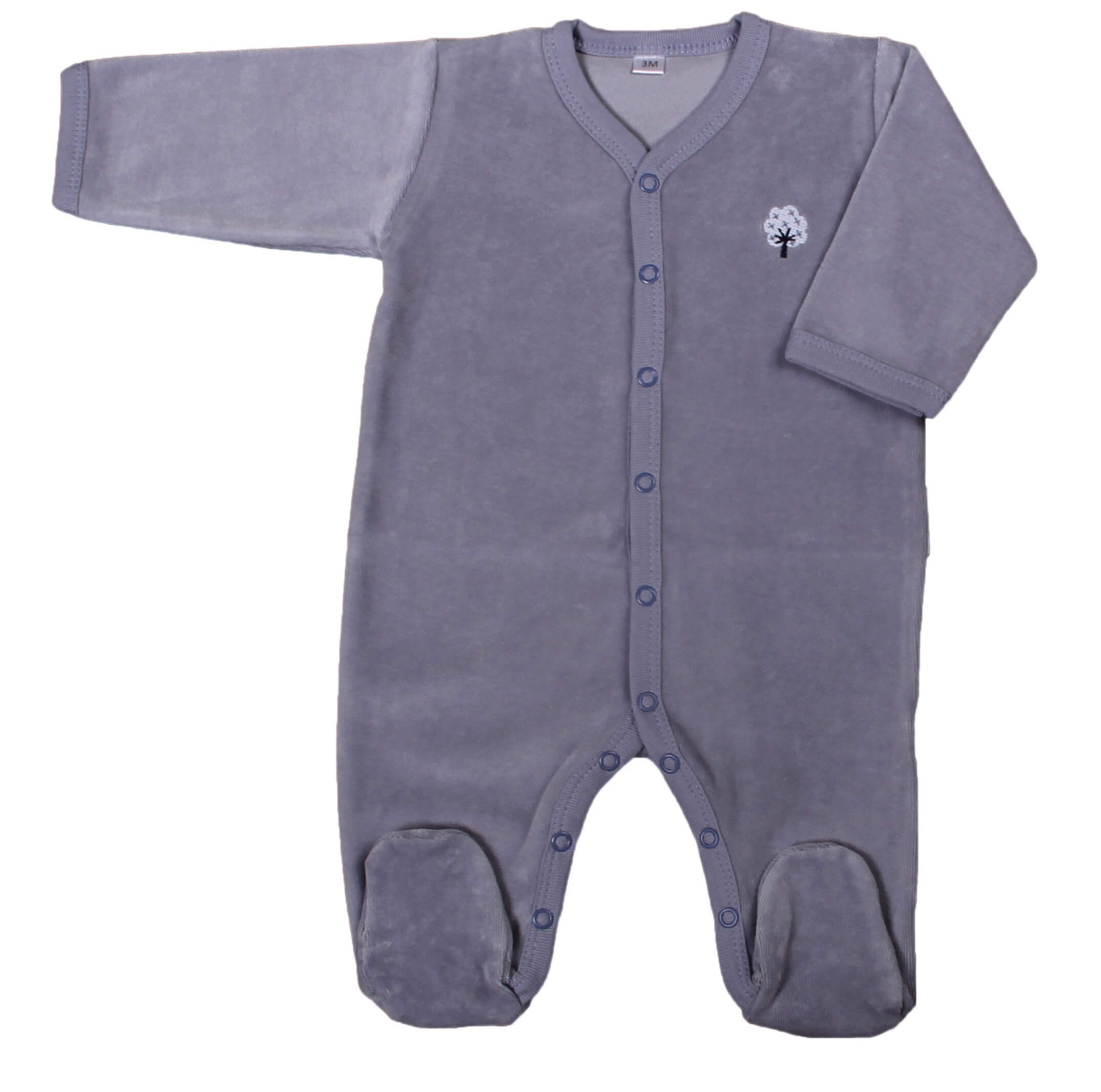 pyjama bebe coton bio naissance unisexe en double jersey - 1 mois