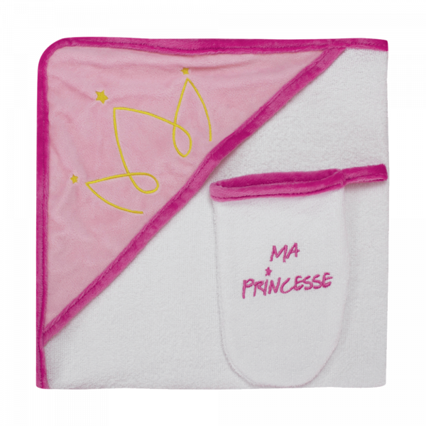 Cape de Bain « Ma Princesse » – Ultra Douce & Parfaite pour la Sortie de Bain des Nouveau-nés