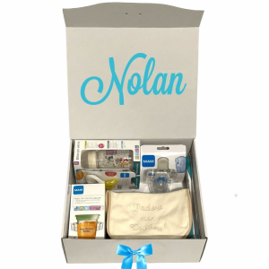 Box Naissance Personnalisée « Miam Miam » – Une Box Gourmande & Personnalisée pour les Premiers Moments de Bébé